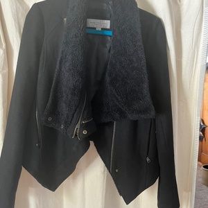 Marc New York Fall Jacket women's Wool Zip Short/cropped Coat, Size 6